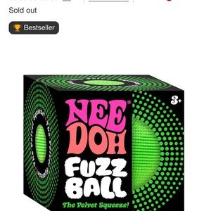 NEE DOH Fuzz Ball bright Green/Pink/Blue Stress Toy fidget squishy 💚💞💙choose 1!